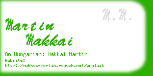 martin makkai business card